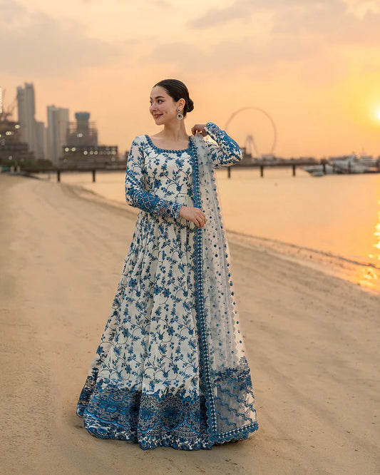 Faiza Saqlain | 3 Piece Unstitched Embroidered Lawn | Jehona