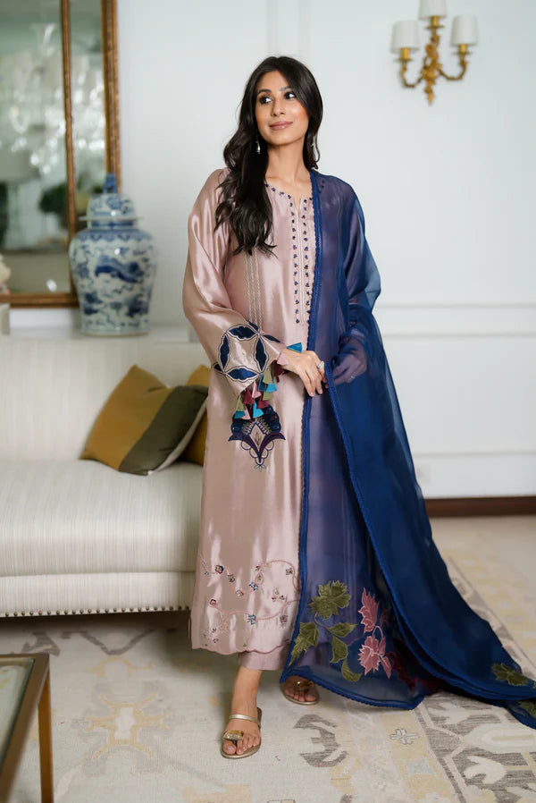Faiza Rehman | 3 Piece Unstitched Embroidered Tissue Silk | Eiren