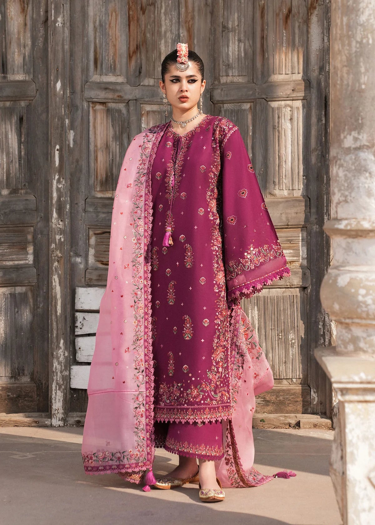 Hussain Rehar | 3 Piece Unstitched Embroidered Lawn | Gulposh