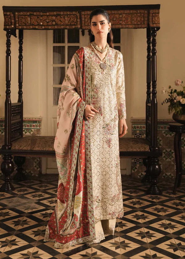 Saira Shakira | 3 Piece Unstitched Embroidered Raw Silk | Gilded