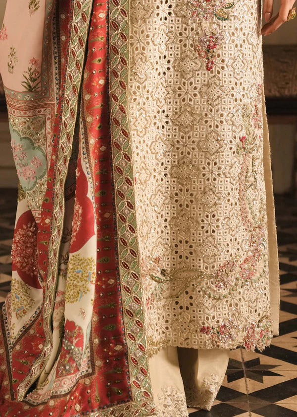 Saira Shakira | 3 Piece Unstitched Embroidered Raw Silk | Gilded