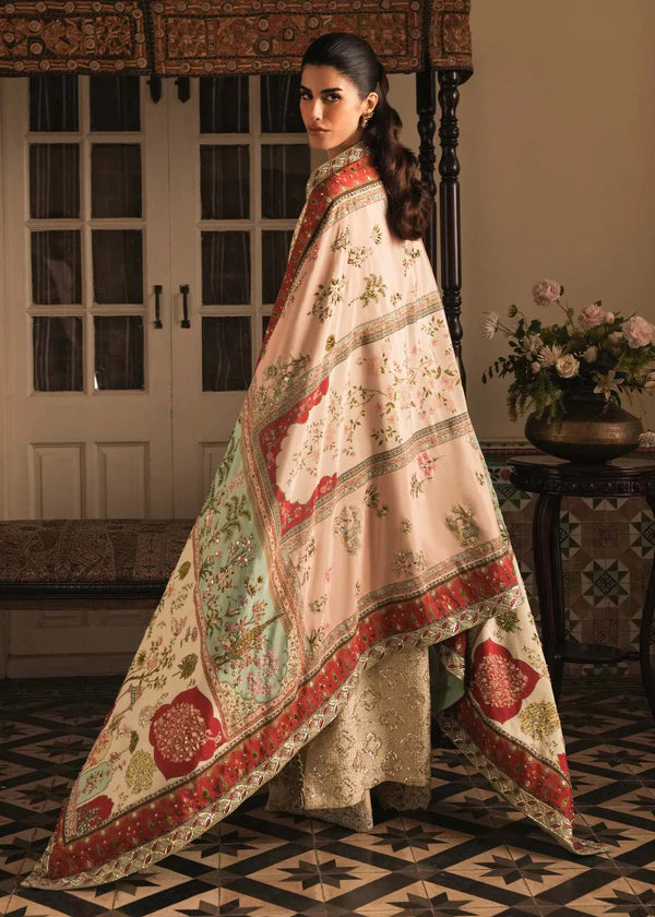 Saira Shakira | 3 Piece Unstitched Embroidered Raw Silk | Gilded