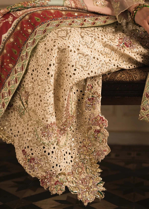 Saira Shakira | 3 Piece Unstitched Embroidered Raw Silk | Gilded
