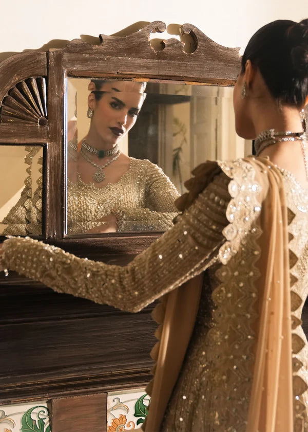 Saira Shakira | 3 Piece Unstitched Embroidered Chiffon Lehgenga | Moonveil