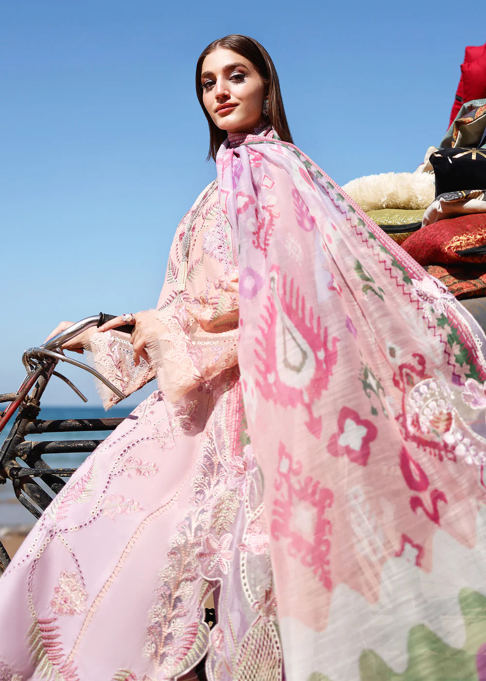 Saira Shakira | 3 Piece Unstitched Embroidered Lawn | Tali 3-A