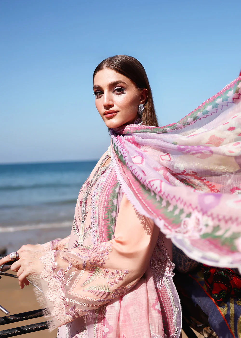 Saira Shakira | 3 Piece Unstitched Embroidered Lawn | Tali 3-A
