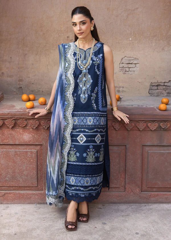 Saira Shakira | 3 Piece Unstitched Embroidered Lawn | Runa 8-B