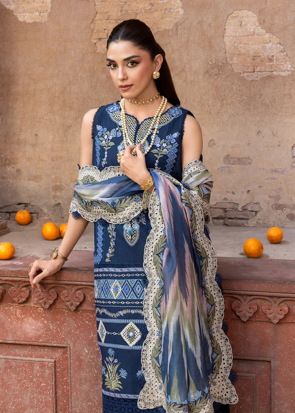 Saira Shakira | 3 Piece Unstitched Embroidered Lawn | Runa 8-B