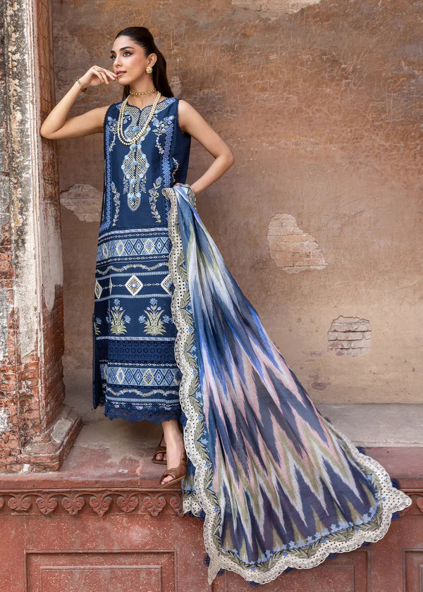 Saira Shakira | 3 Piece Unstitched Embroidered Lawn | Runa 8-B