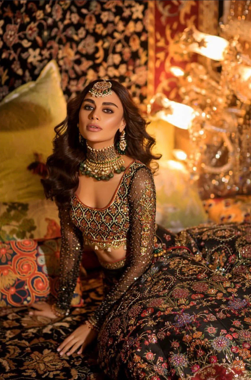 Nomi Ansari | 3 Piece Unstitched Embroidered Bridal Dress | N-713
