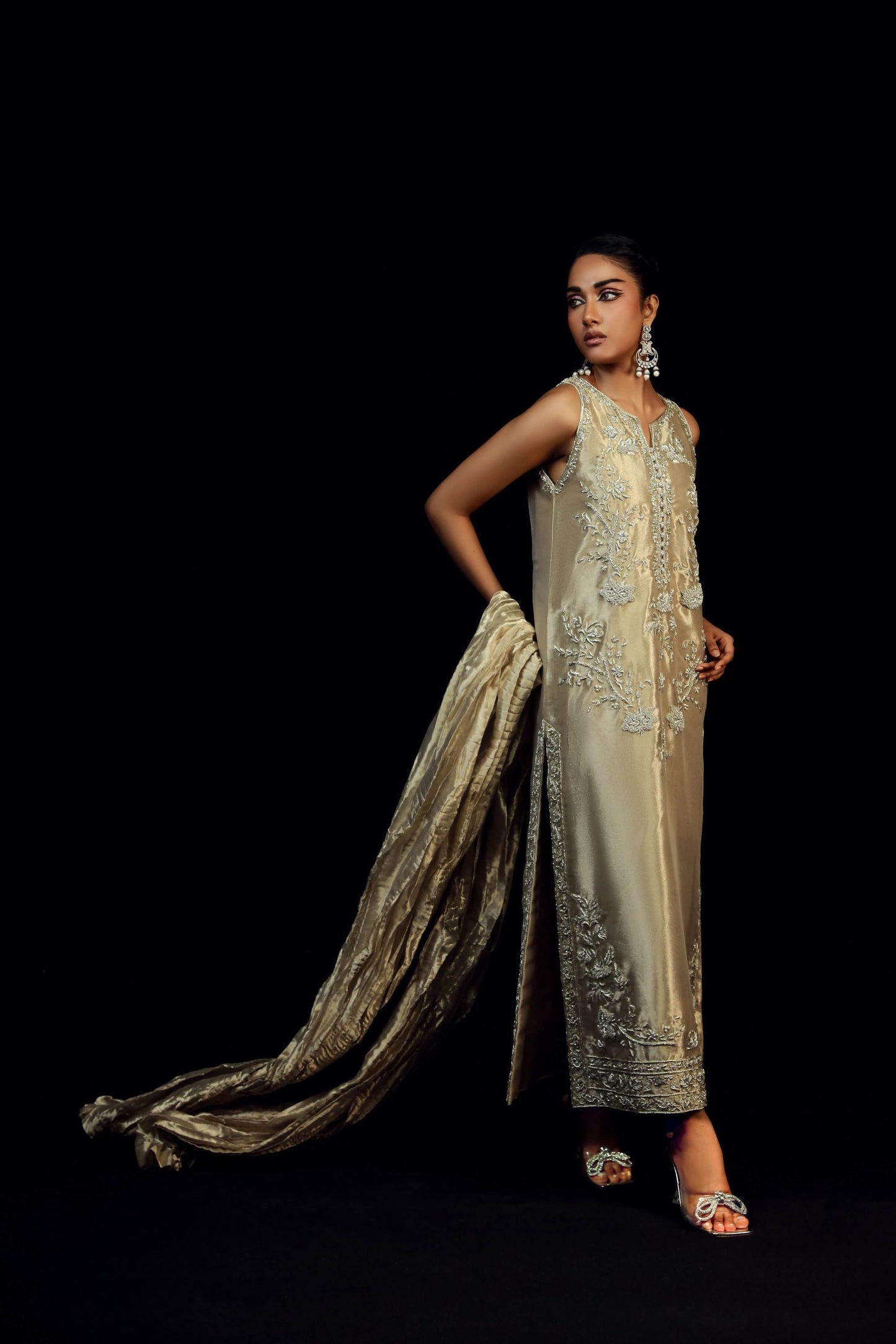 Ayesha Somaya | 3 Piece Unstitched Embroidered Silk | Ayra