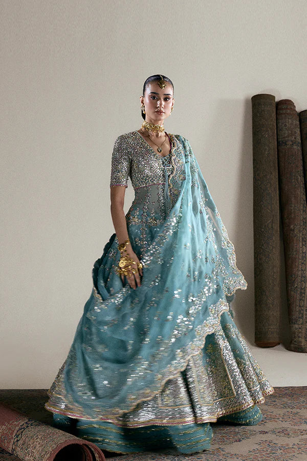Suffuse | 3 Piece Unstitched Embroidered Organza Outfit | Anaira