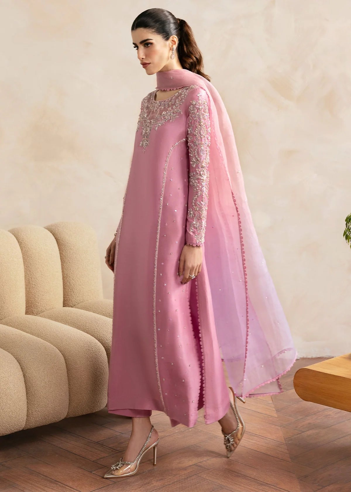 Kanwal Malik | 3 Piece Unstitched Embroidered Silk | Arden