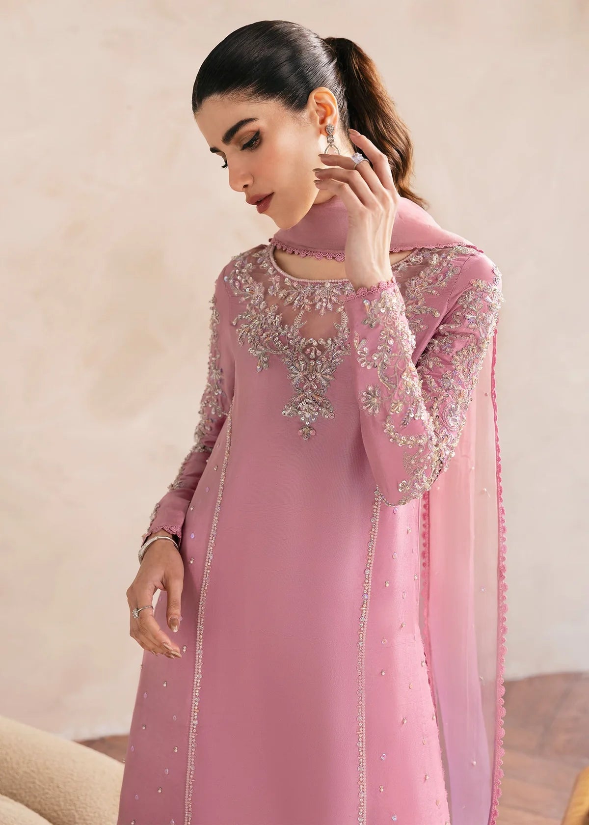 Kanwal Malik | 3 Piece Unstitched Embroidered Silk | Arden