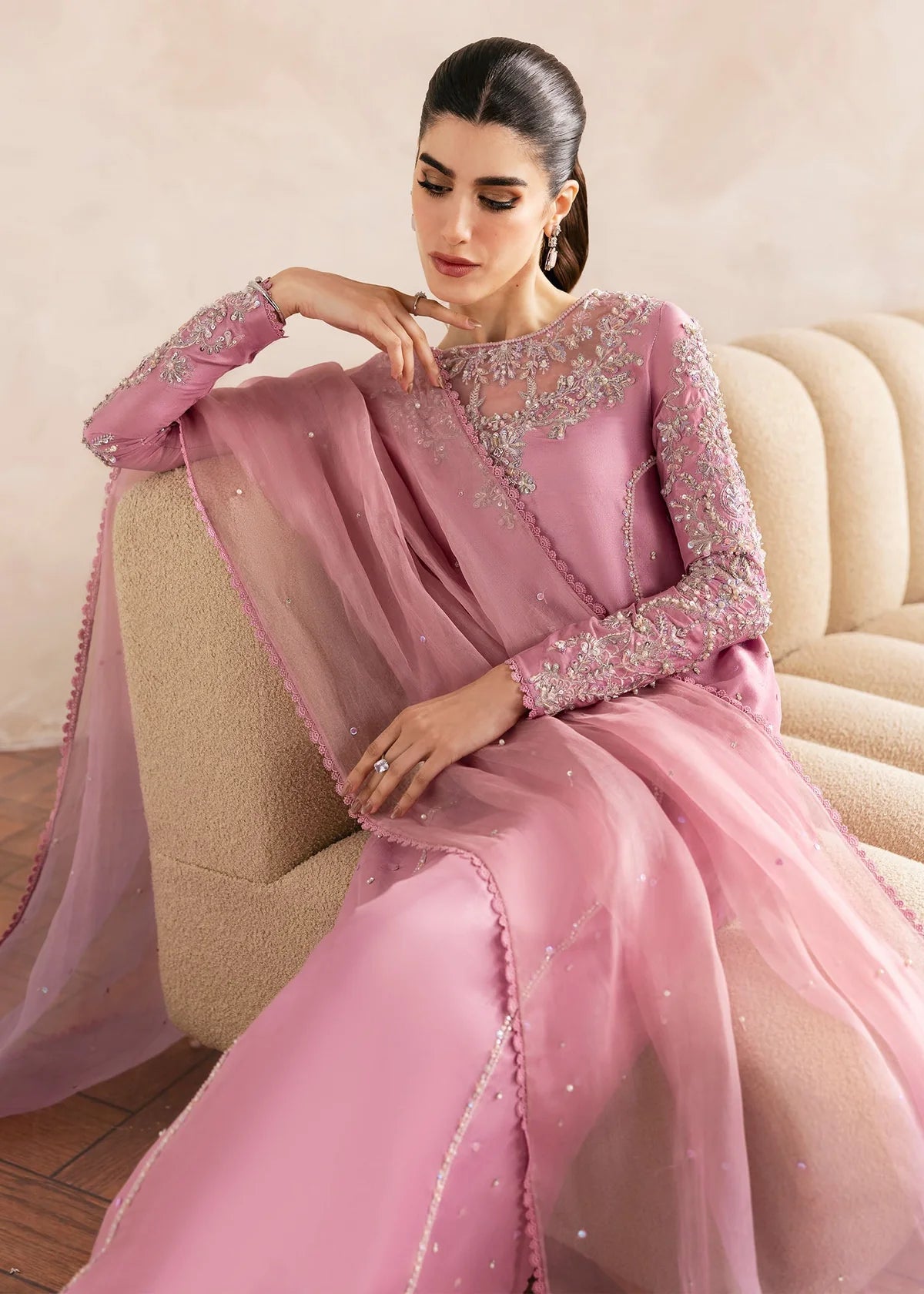 Kanwal Malik | 3 Piece Unstitched Embroidered Silk | Arden