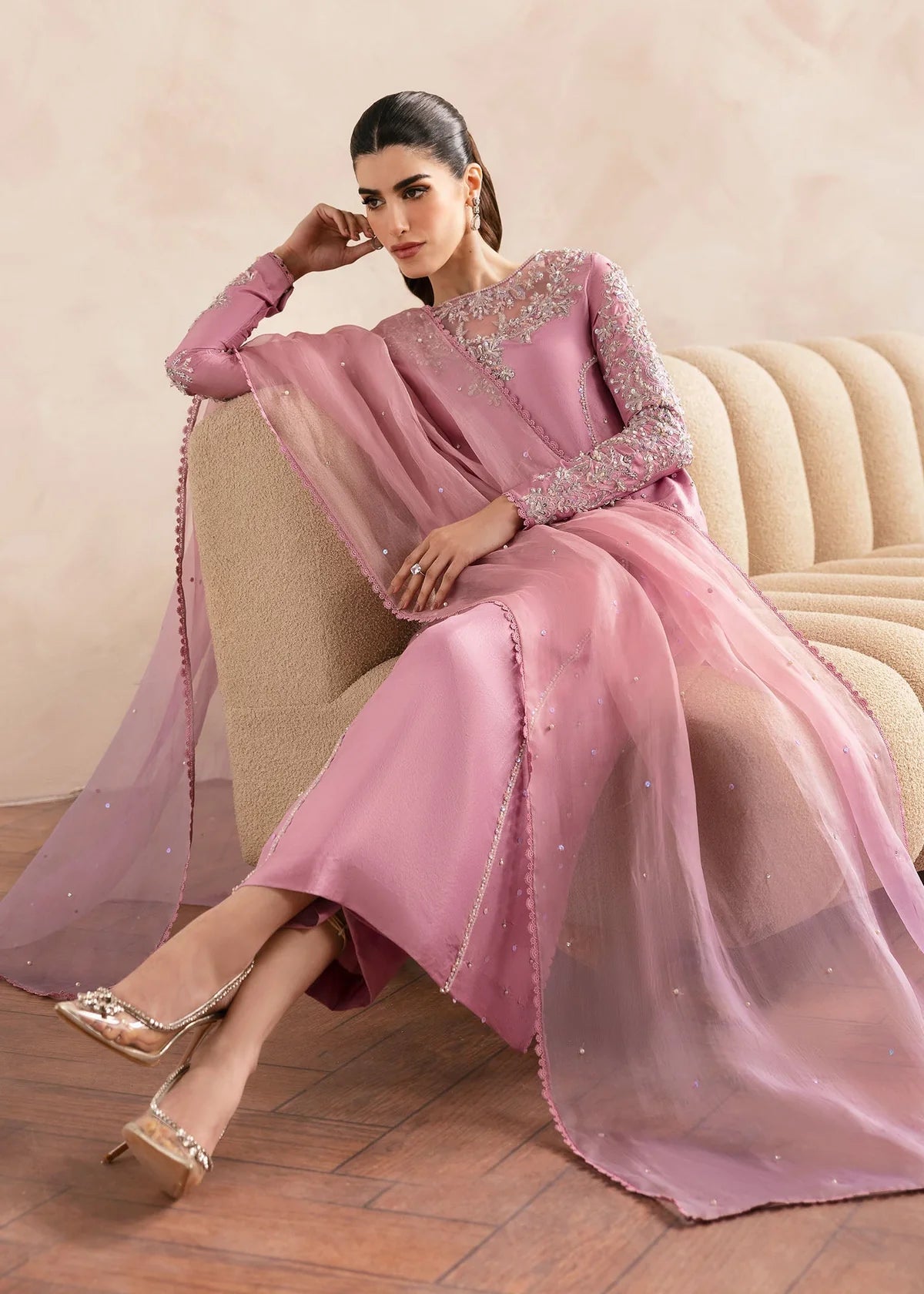 Kanwal Malik | 3 Piece Unstitched Embroidered Silk | Arden