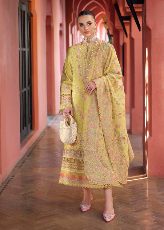 Kanwal Malik | 3 Piece Unstitched Embroidered Lawn | Summer