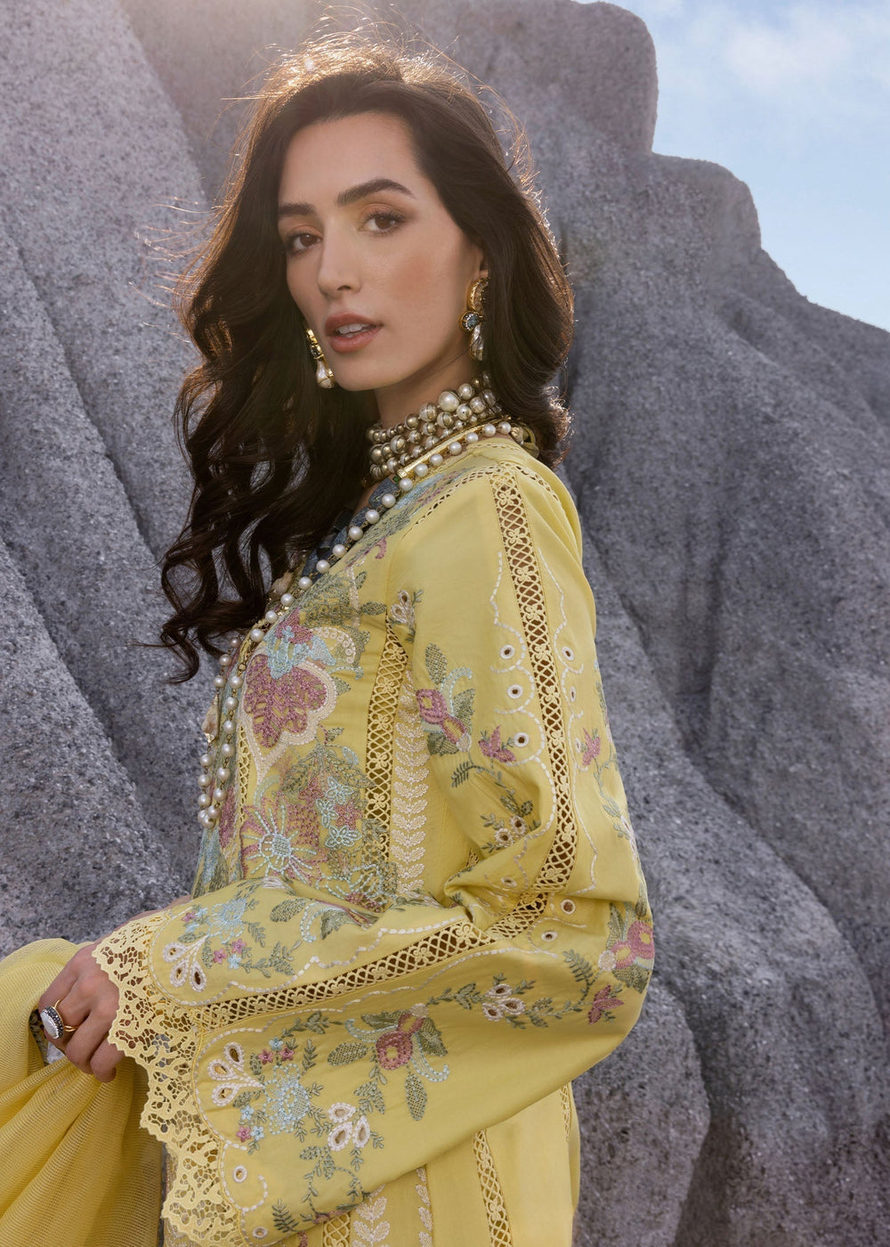 Saira Shakira |  3 Piece Unstitched Embroidered Lawn | DILARA-B