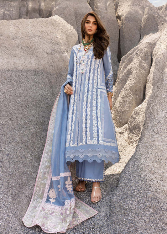Saira Shakira | 3 Piece Unstitched Embroidered Lawn | NADINE-A