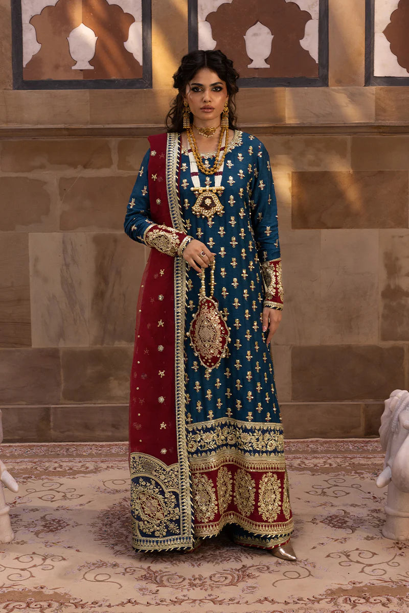 Rang Rasiya | 3 Piece Unstitched Embroidered Raw Silk | Mahnaz