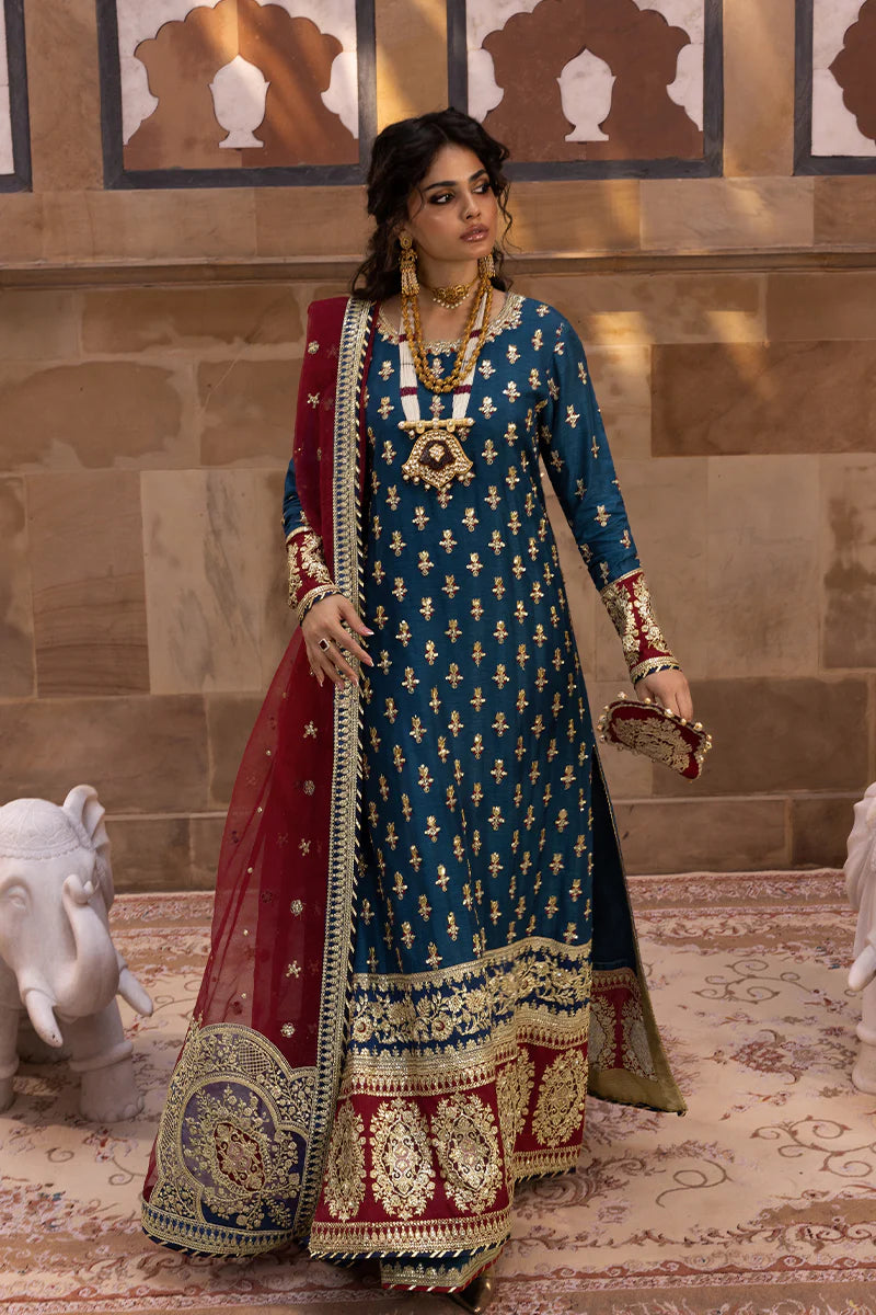 Rang Rasiya | 3 Piece Unstitched Embroidered Raw Silk | Mahnaz
