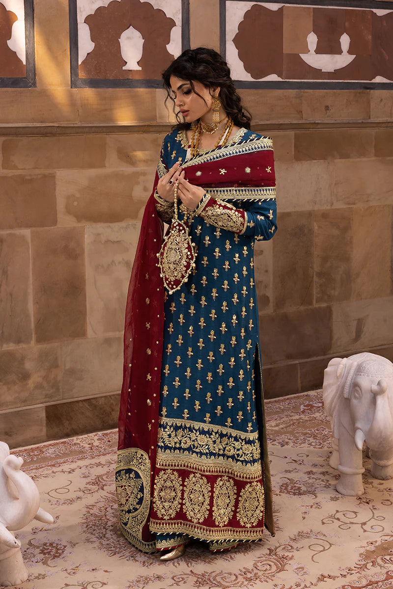 Rang Rasiya | 3 Piece Unstitched Embroidered Raw Silk | Mahnaz