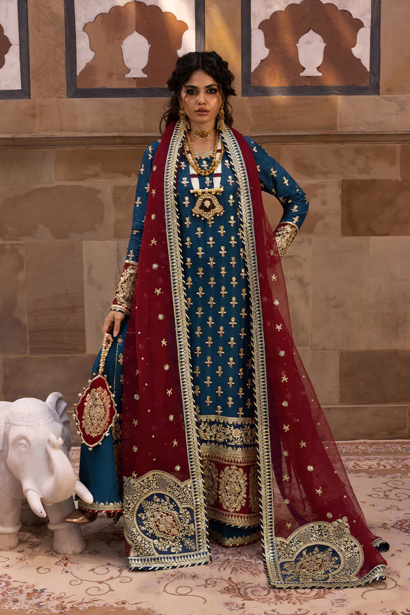 Rang Rasiya | 3 Piece Unstitched Embroidered Raw Silk | Mahnaz