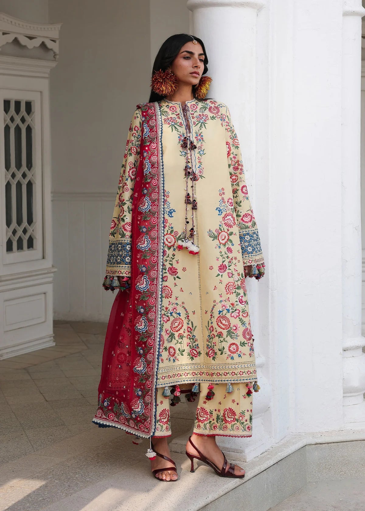 Hussain Rehar | 3 Piece Unstitched Embroidered Lawn | Zubdah