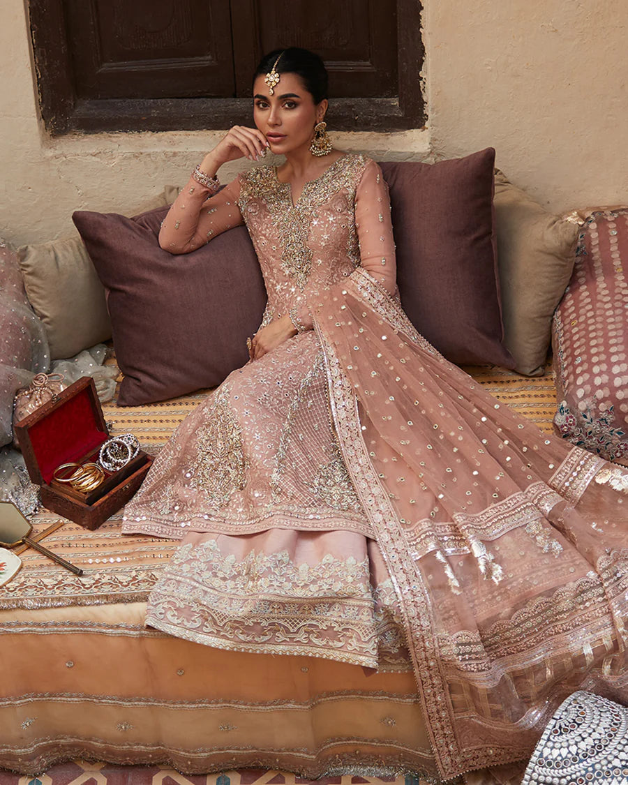 Faiza Saqlain | 3 Piece Unstitched Embroidered Raw Silk | Zeena