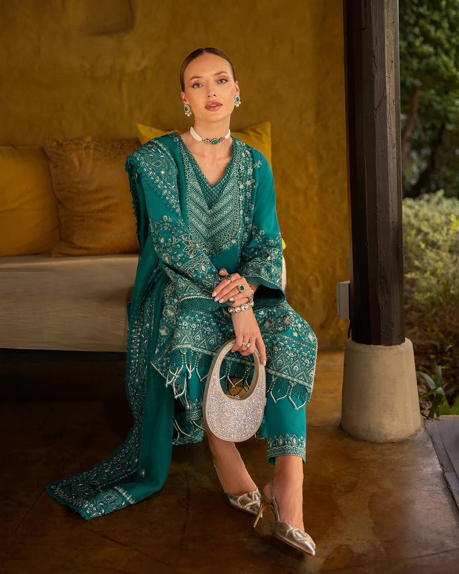 Faiza Saqlain | 3 Piece Unstitched Embroidered Lawn | Calla