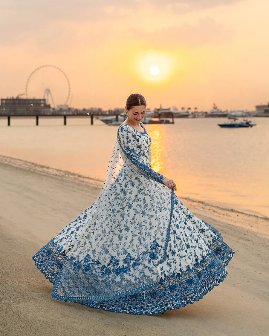 Faiza Saqlain | 3 Piece Unstitched Embroidered Lawn | Jehona
