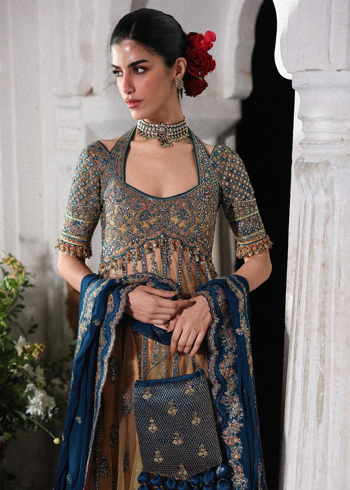 Hussain Rehar | 3 Piece Unstitched Embroidered Silk Suite | Man Jogi