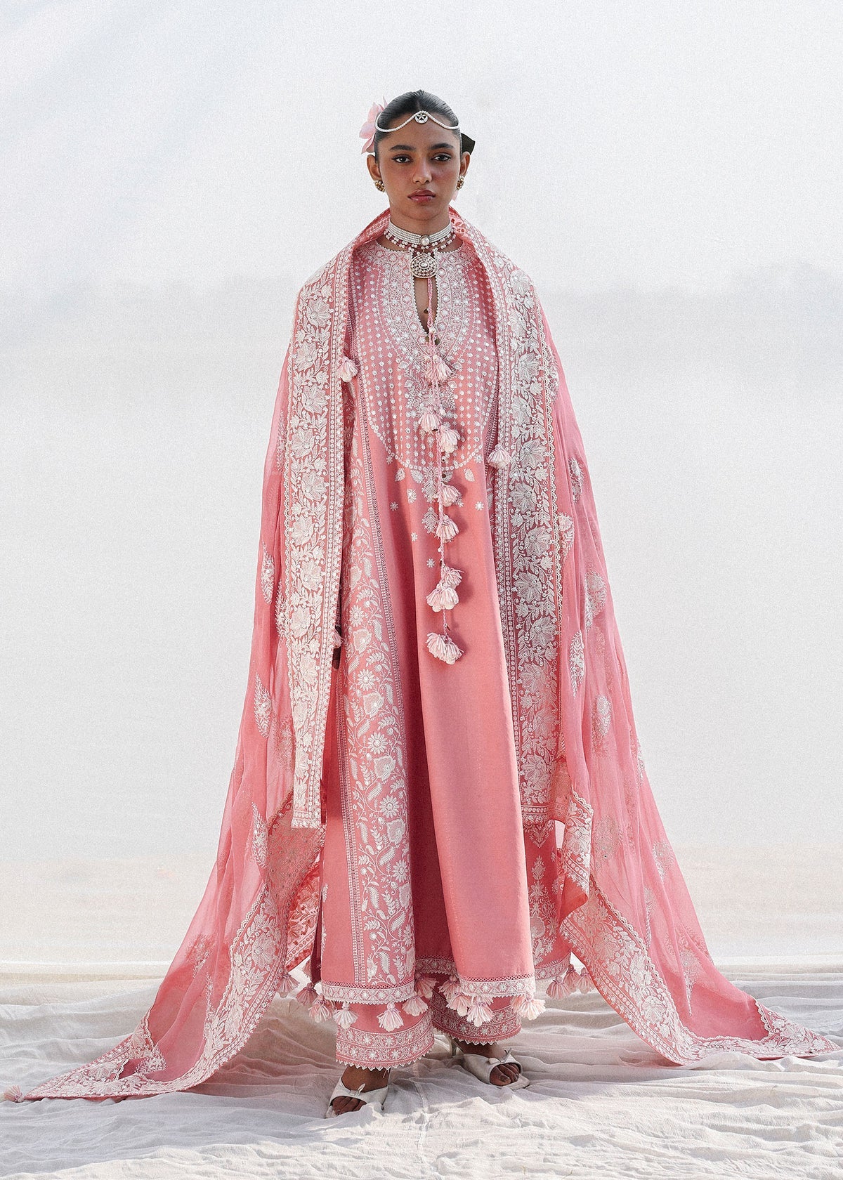 Hussain Rehar | 3 Piece Unstitched Embroidered Lawn | Sorti
