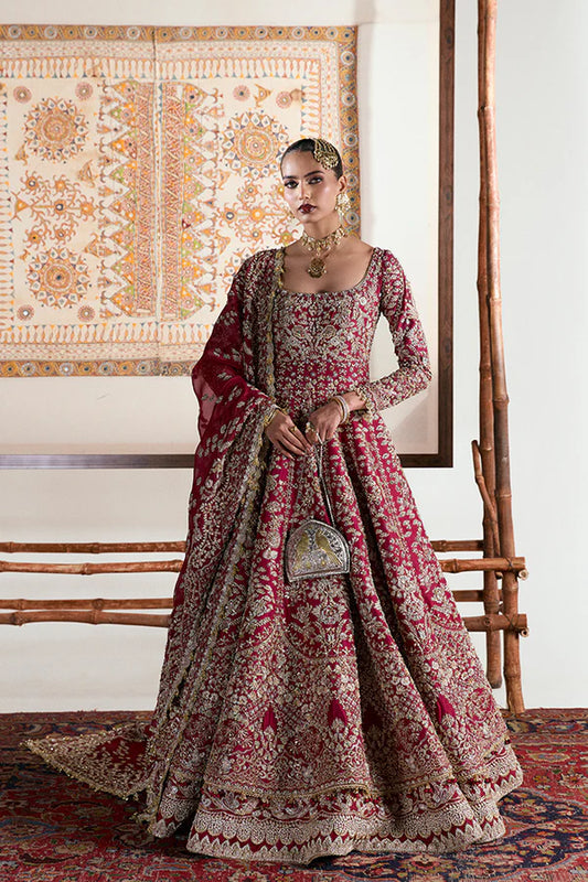 Soraya | 3 Piece Unstitched Embroidered Raw Silk Lehenga | Fariyn