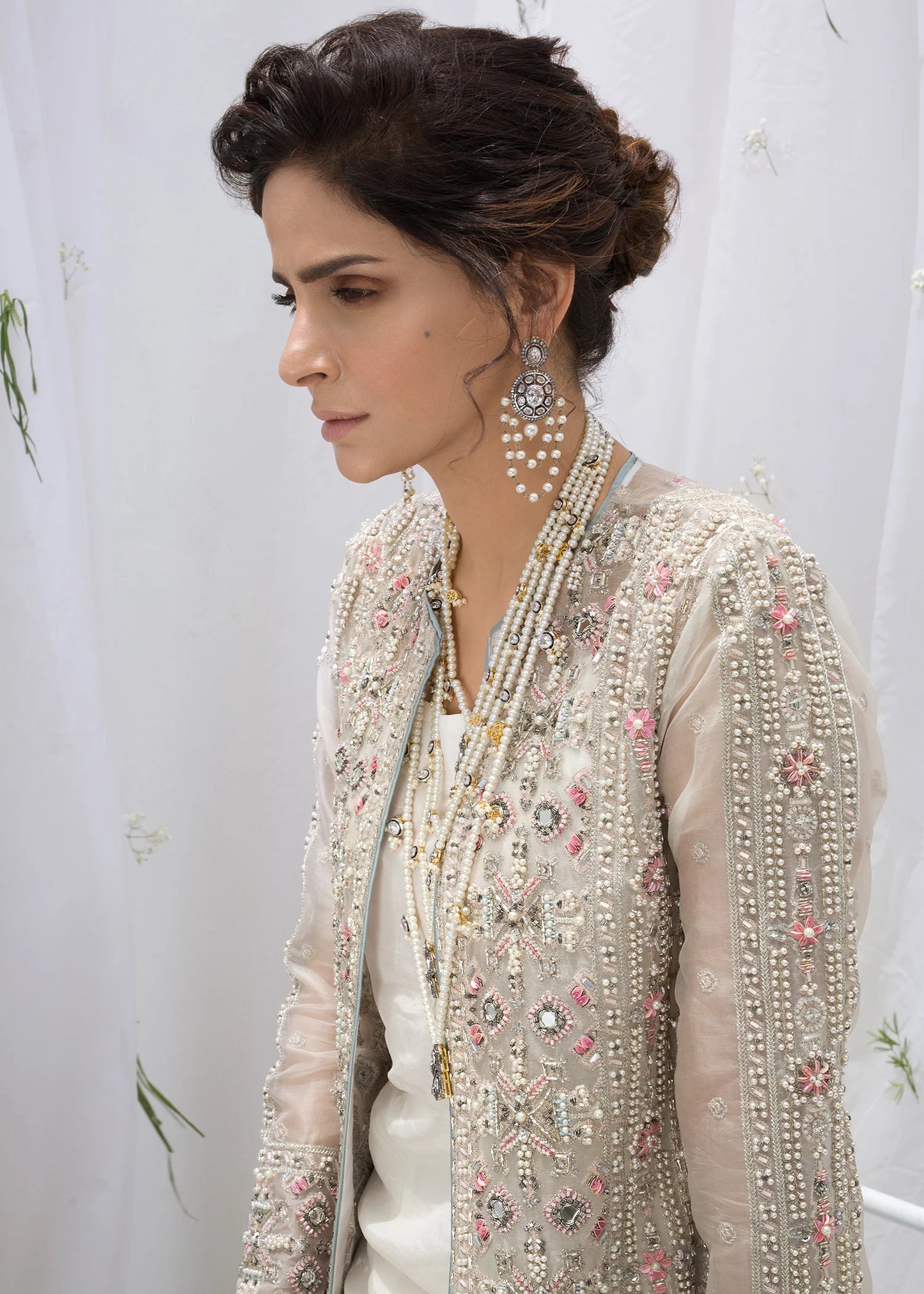 Hussain Rehar | 3 Piece Unstitched Embroidered Raw Silk | Rococo