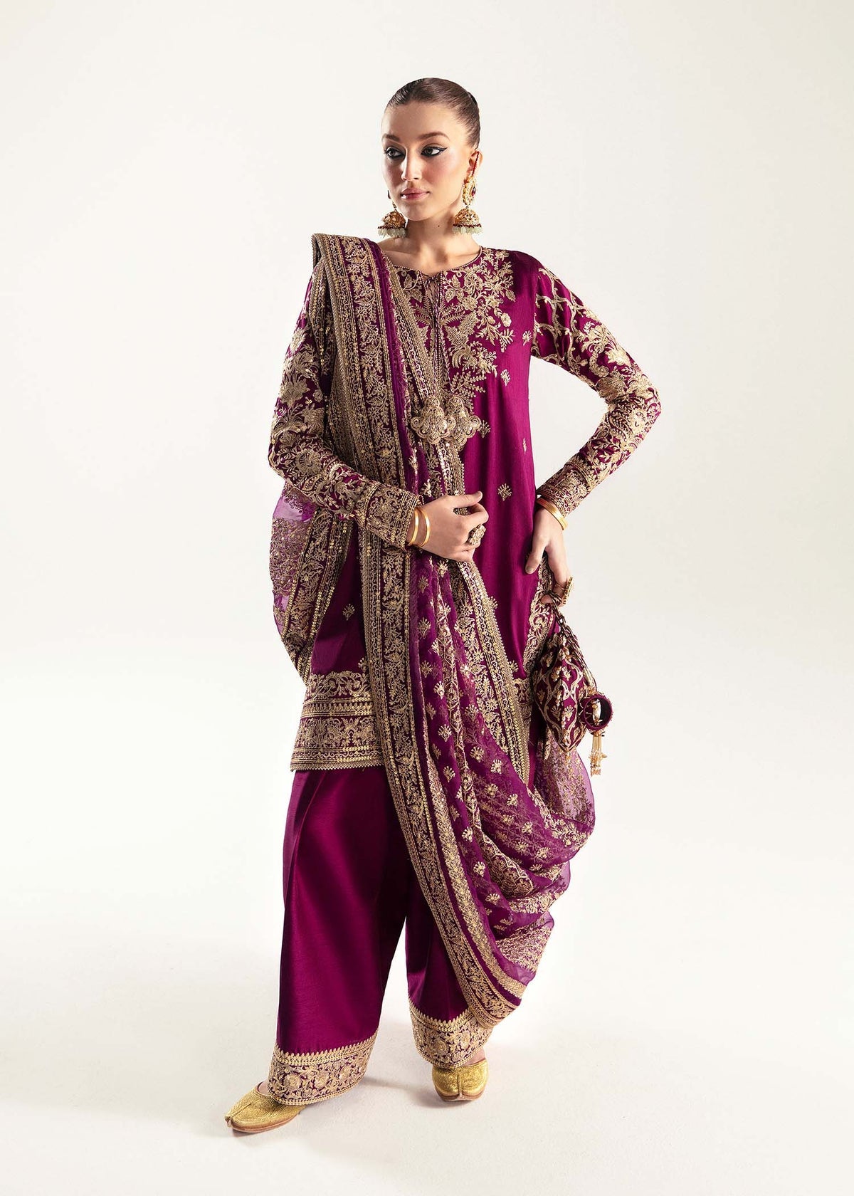 Kanwal Malik | 3 piece Unstitched Raw Silk | Mirha III Hania