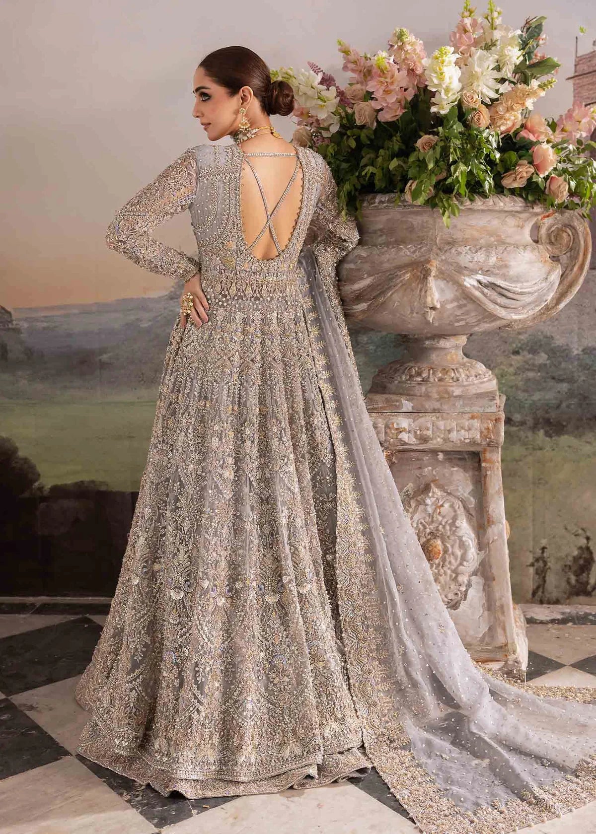 Kanwal Malik | 3 Piece Unstitched Raw Silk Lehenga | Tania