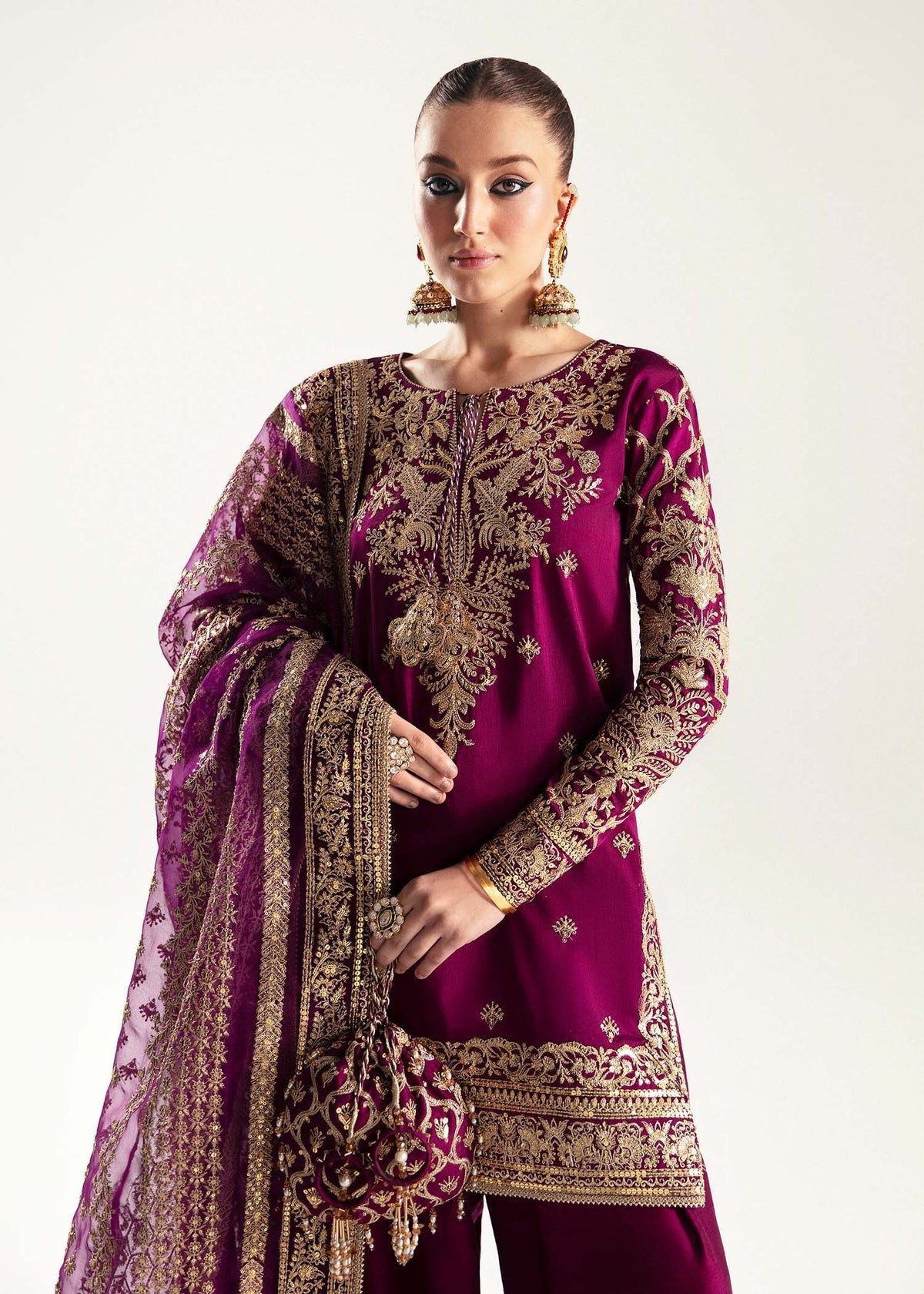 Kanwal Malik | 3 piece Unstitched Raw Silk | Mirha III Hania