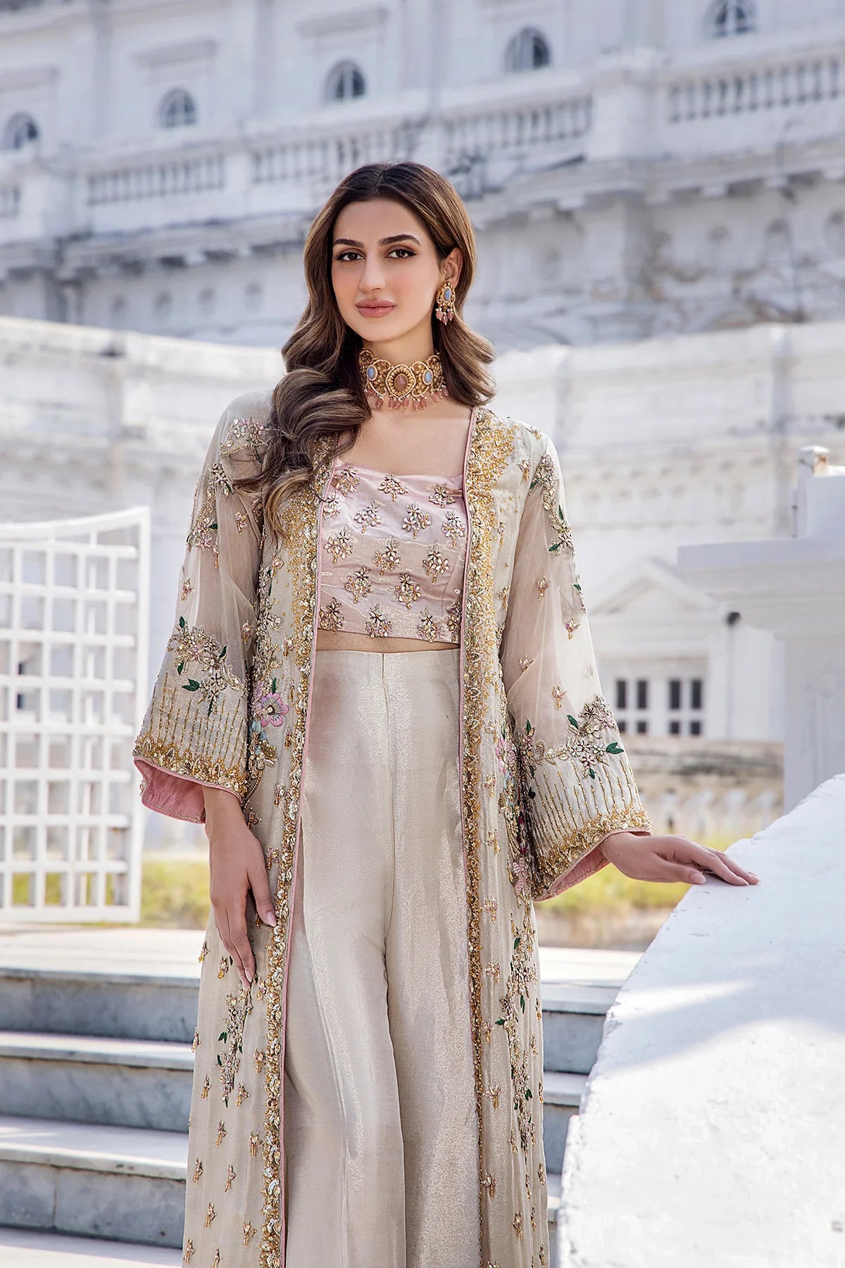 Shazia Kiani | 3 Piece Unstitched Embroidered Silk | Shano