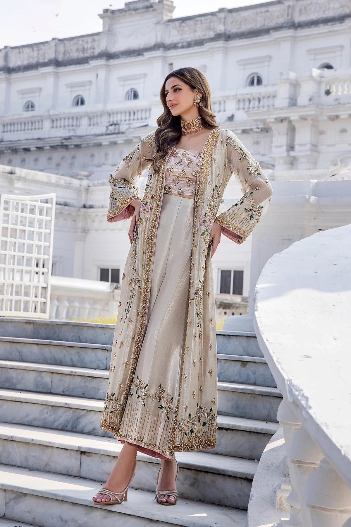 Shazia Kiani | 3 Piece Unstitched Embroidered Silk | Shano