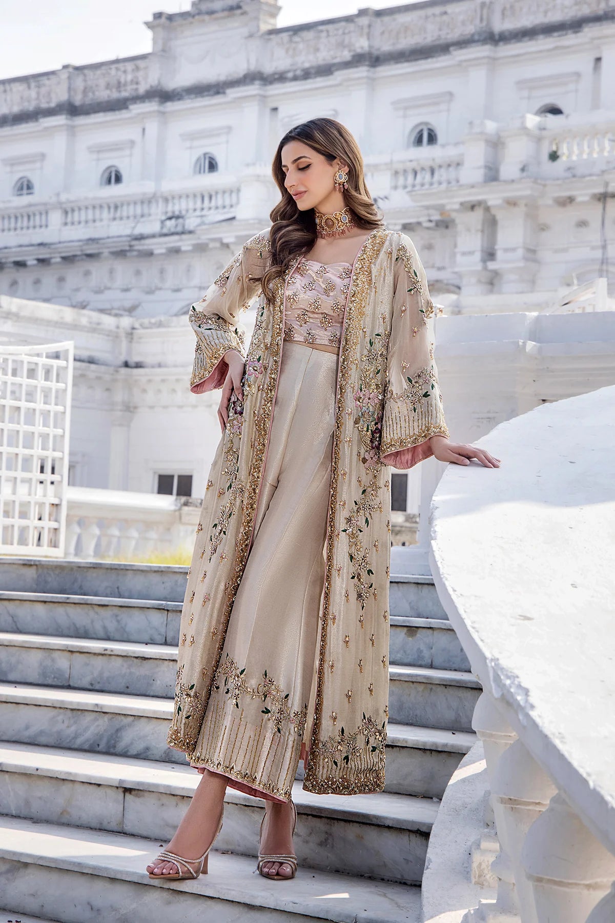 Shazia Kiani | 3 Piece Unstitched Embroidered Silk | Shano