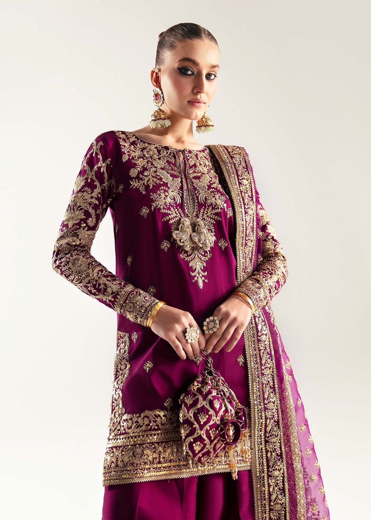 Kanwal Malik | 3 piece Unstitched Raw Silk | Mirha III Hania