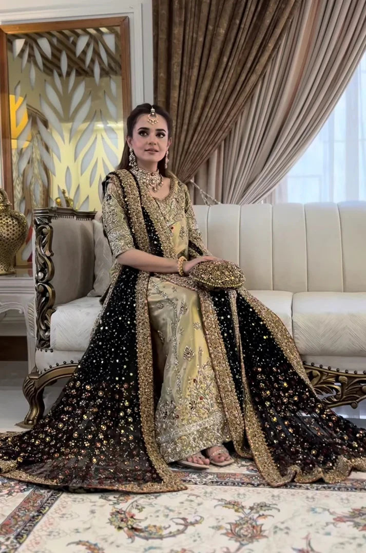 Haris Shakeel | 3 Piece Unstitched Embroidered Myssory | Sumbul Iqbal