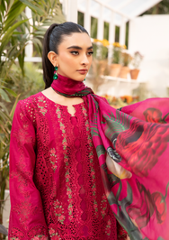 Elaf Premium | 3 Piece Unstitched Embroidered Lawn | ELM-10 GULNAR