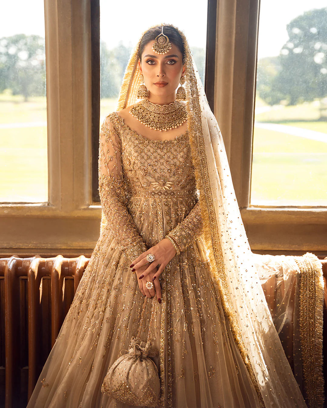 Faiza Saqlain | 3 Piece Unstitched Embroidered Bridal Dress | Zariana