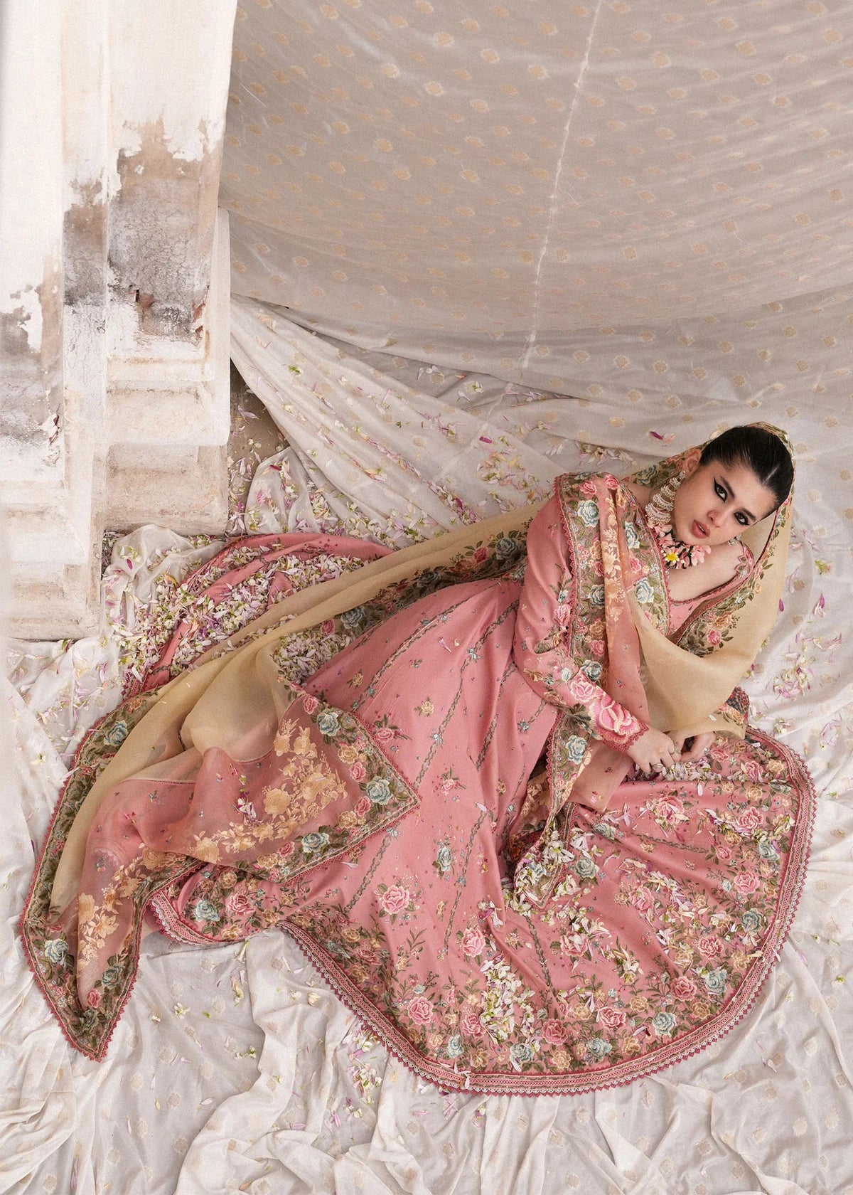 Hussain Rehar | 3 Piece Unstitched Embroidered Lawn | Nazneen