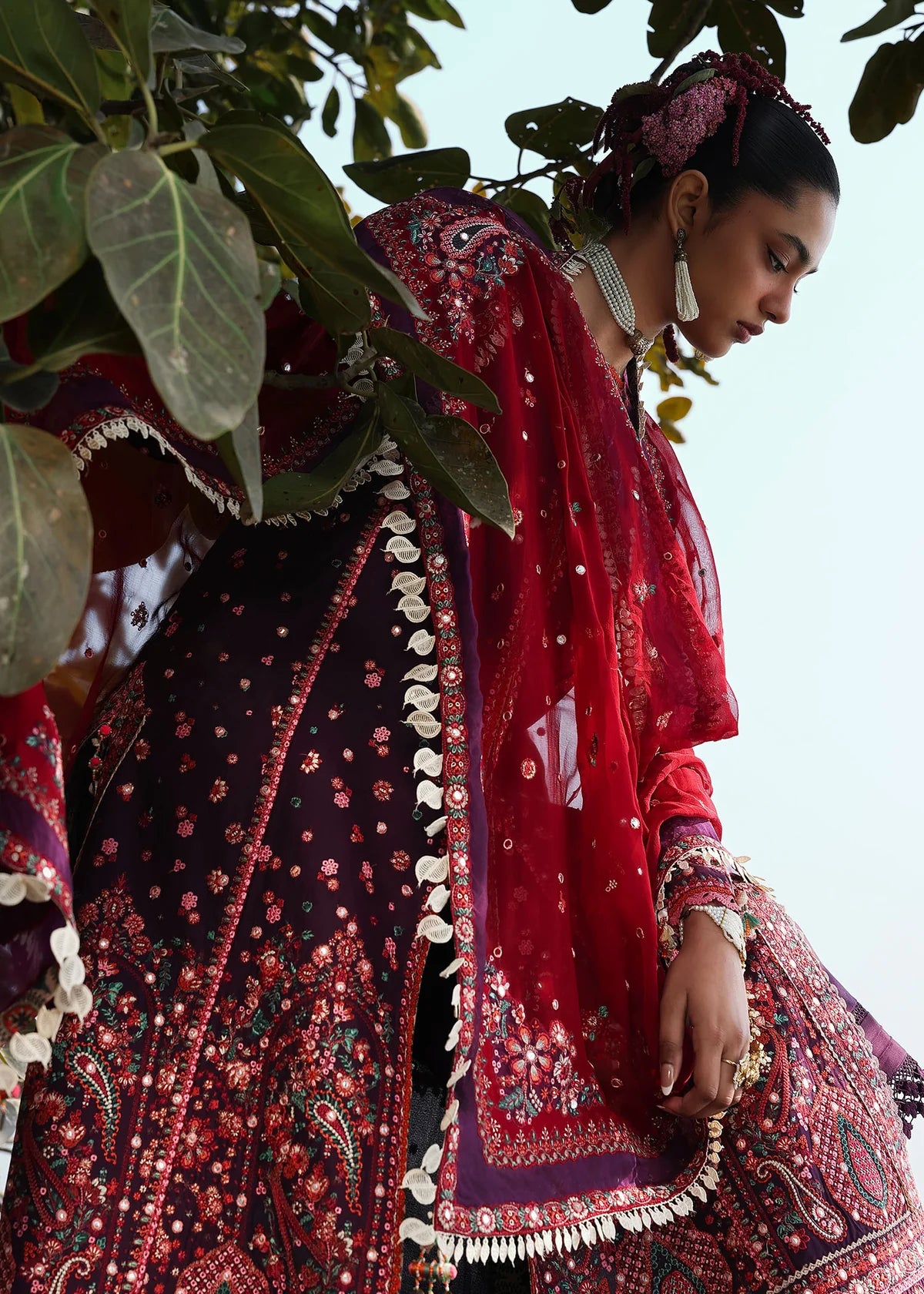 Hussain Rehar | 3 Piece Unstitched Embroidered Lawn | Nihdi