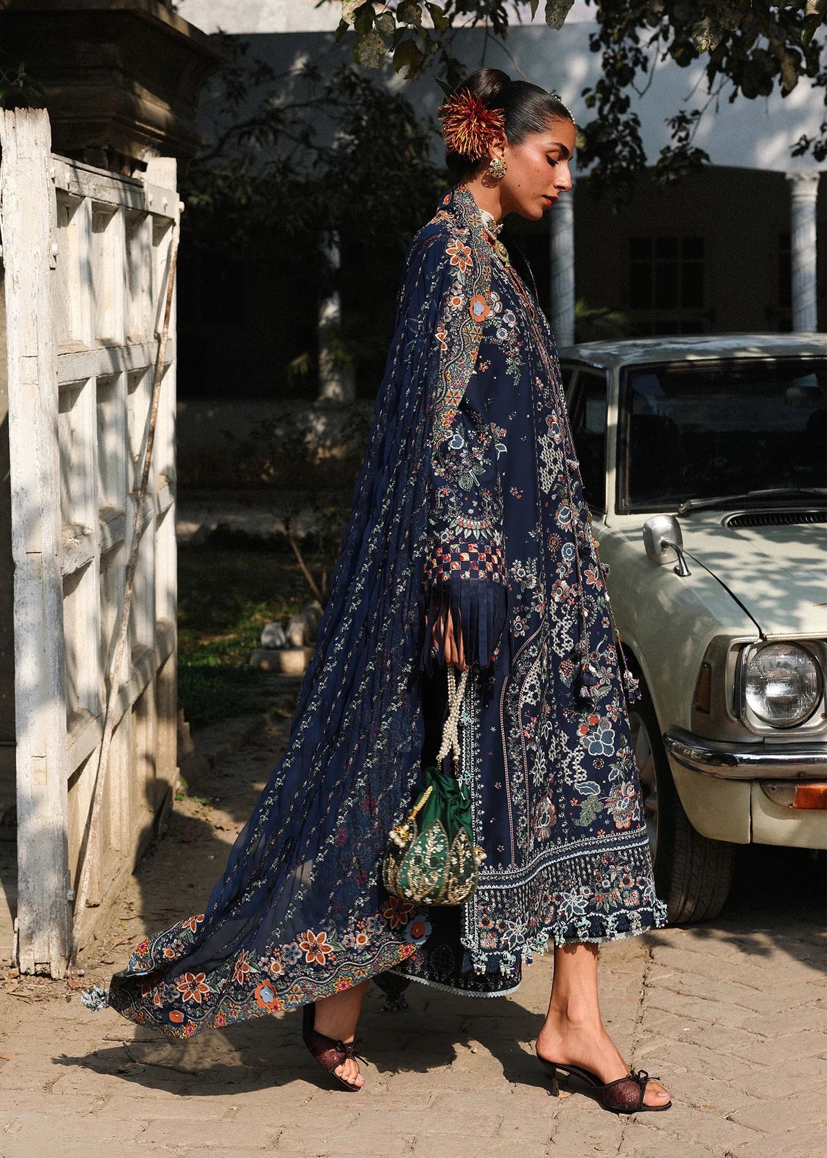 Hussain Rehar | 3 Piece Unstitched Embroidered Lawn | Amalfi