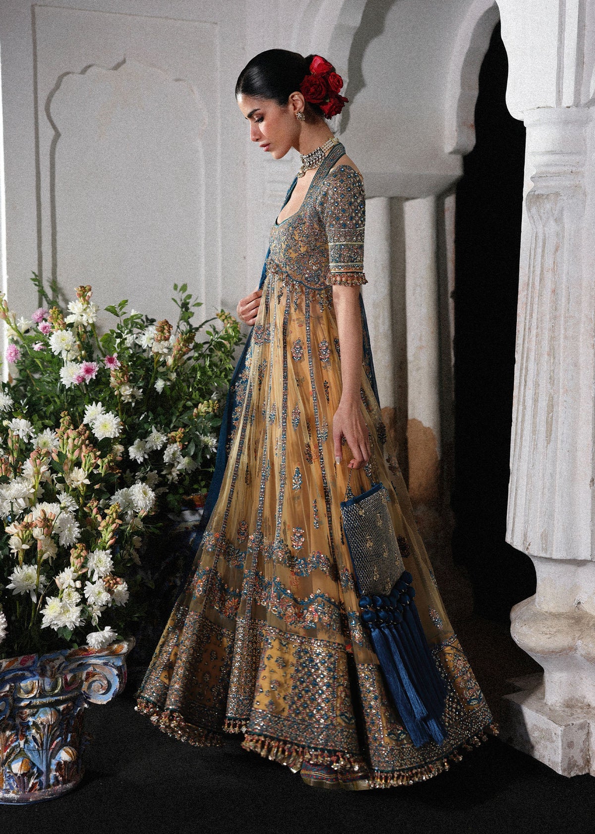 Hussain Rehar | 3 Piece Unstitched Embroidered Silk Suite | Man Jogi