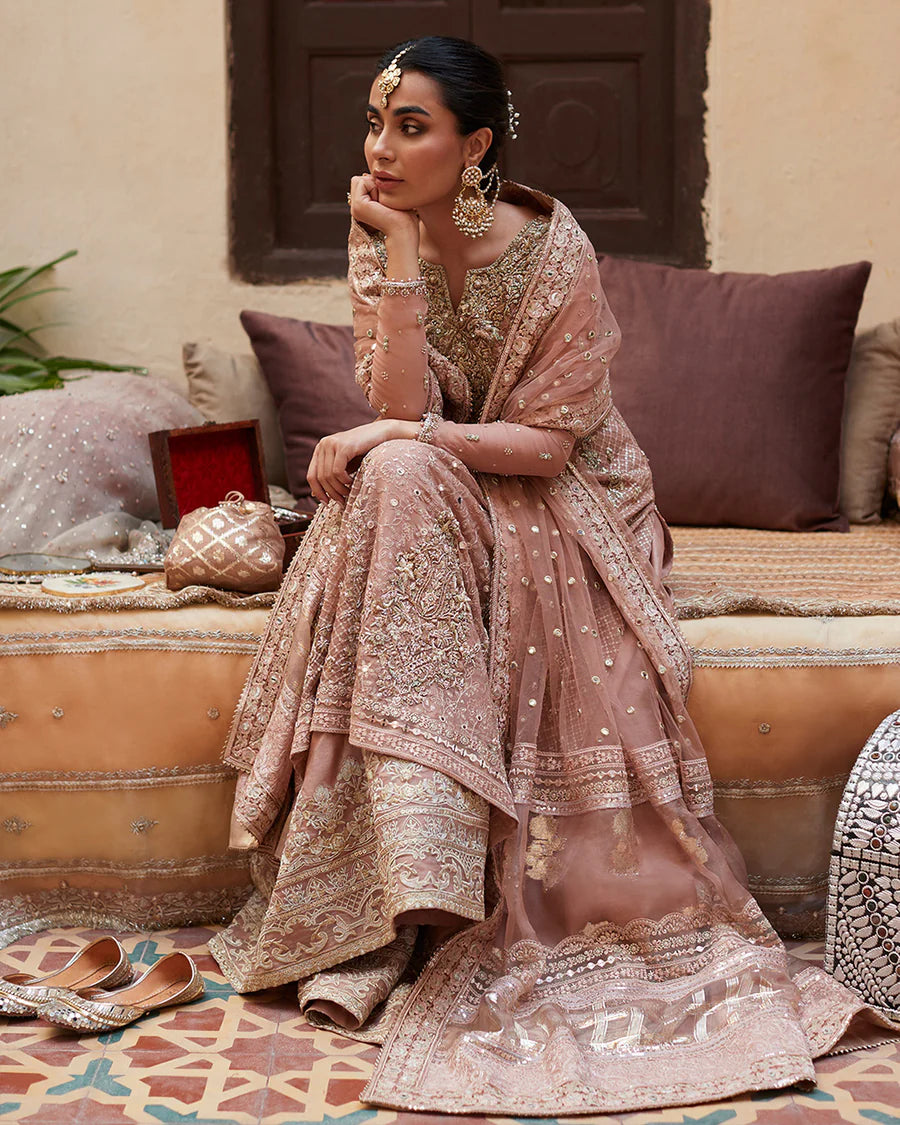 Faiza Saqlain | 3 Piece Unstitched Embroidered Raw Silk | Zeena